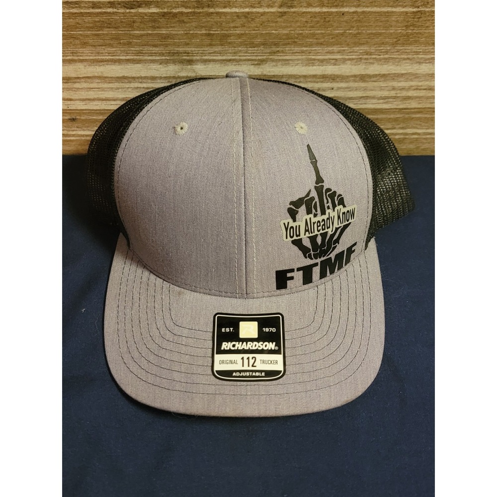 Richardson 112 FTMP You Already Know Skeleton Hand‎ Trucker Hat Snapback